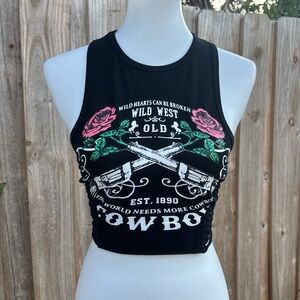 Kollyy Wild West cropped top women's size S